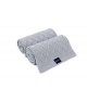 Knitted blanket double knit color: light gray