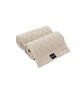 Knitted blanket double knit color: sand