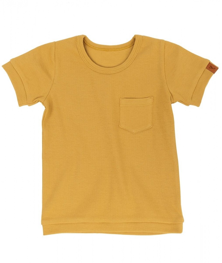T-shirt short color: mustard