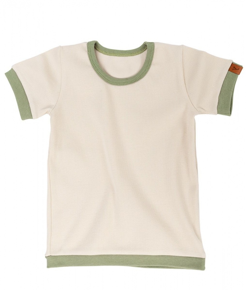 T-shirt short YARNAMI color: sand-olive