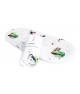 Fitted stroller mattress sheets 2-pack color: toucans and plain